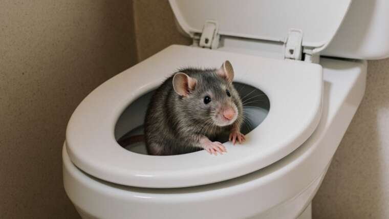 Rats in Toilet and Drain